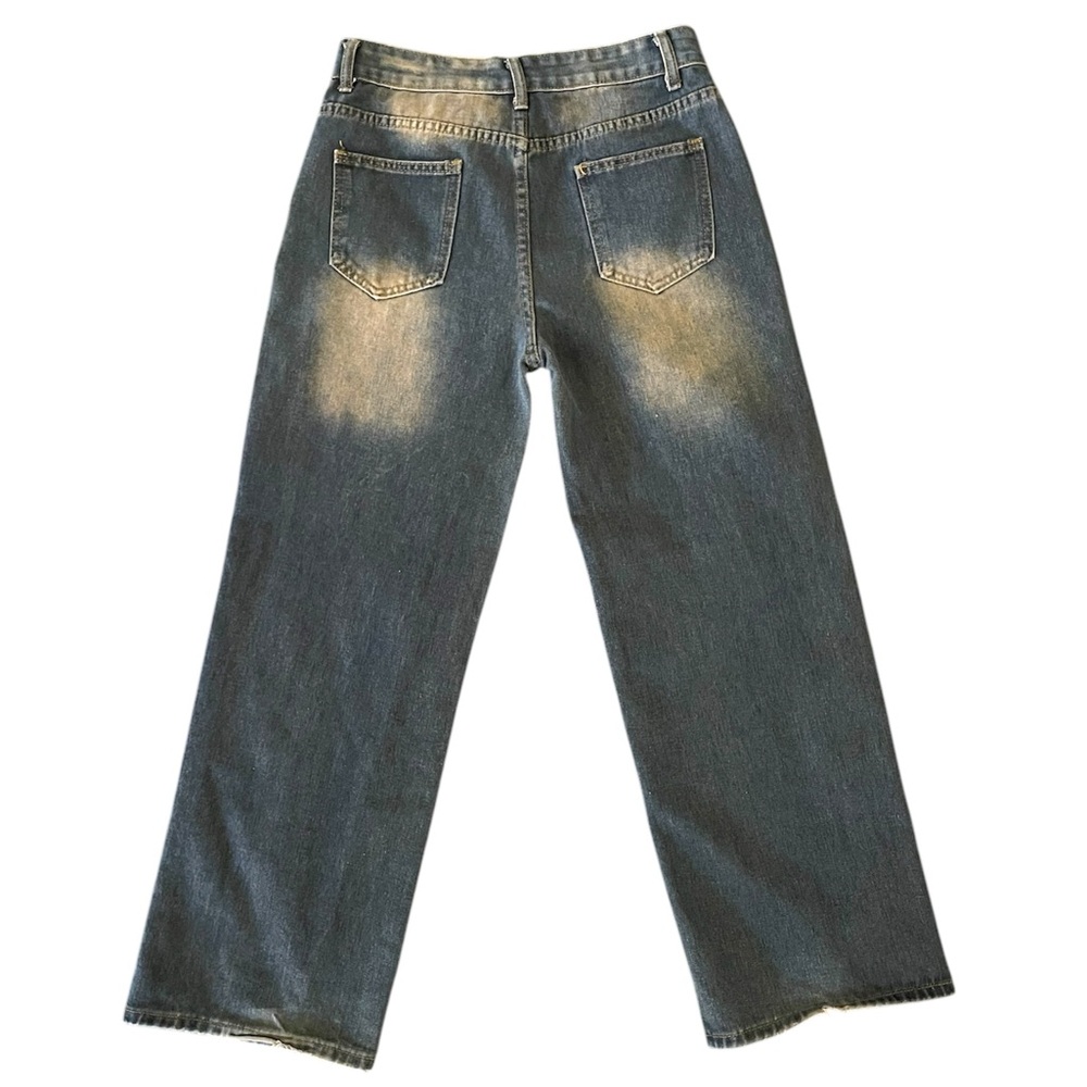 Distressed faded skater style jeans size medium
